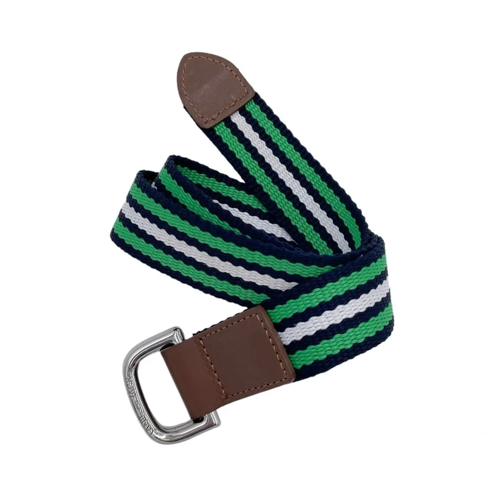 Janie and Jack Boys Courtside Prep Striped Belt in Spearmint Stripe Size 2T to 3